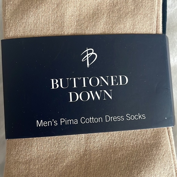 3 pairs (tan, brown, and black) cotton dress socks - Picture 3 of 5